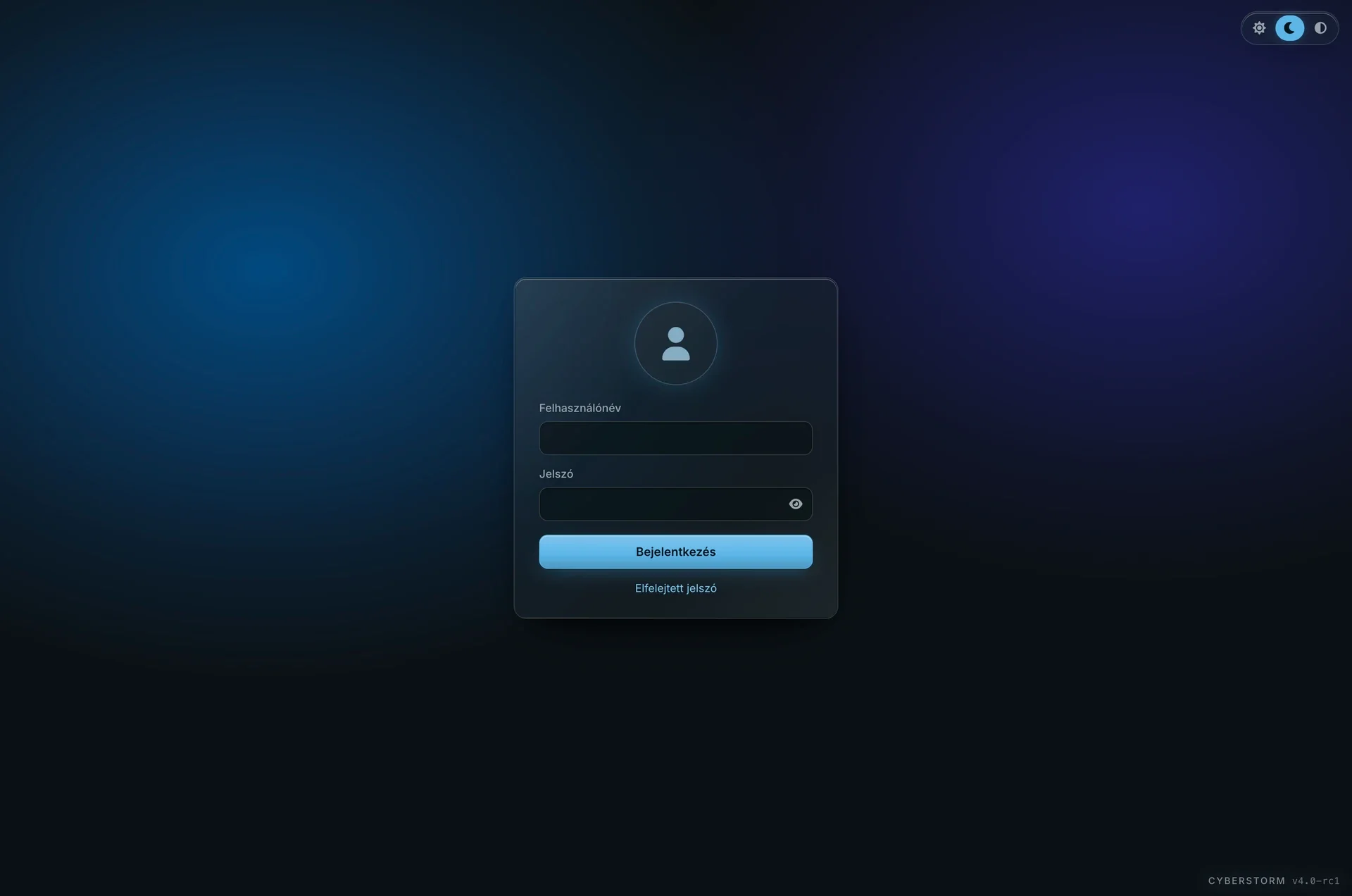 The sign-in screen in dark mode