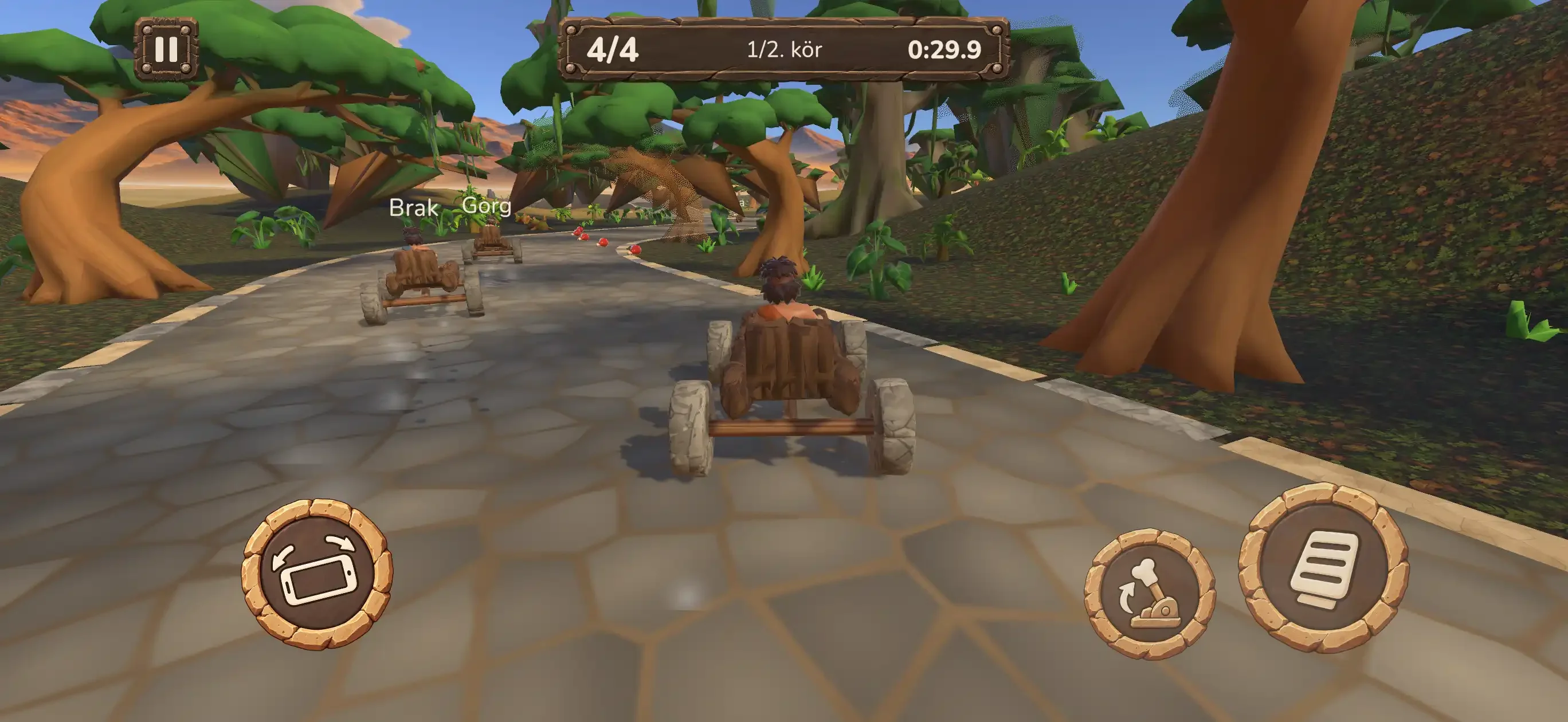 A race on the stone age track